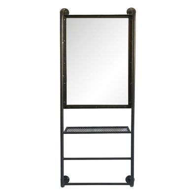 Clayre & Eef Spiegel 48x124 cm Schwarz Holz (Gr. 48x10x124 cm)