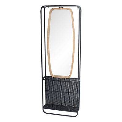 Clayre & Eef Spiegel 54x160 cm Schwarz Holz (Gr. 54x16x160 cm)