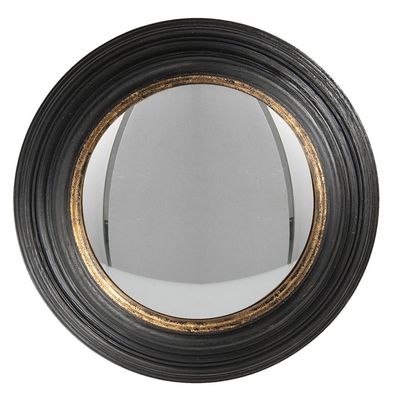 Clayre & Eef Spiegel Ø 38 cm Schwarz Holz (Gr. Ø 38x4 cm)