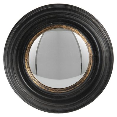 Clayre & Eef Spiegel Ø 16 cm Schwarz Kunststoff (Gr. Ø 16x4 cm)