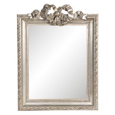Clayre & Eef Spiegel 25x34 cm Silberfarbig Holz (Gr. 25x2x34 cm)