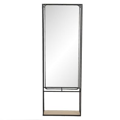 Clayre & Eef Spiegel 40x115 cm Schwarz Eisen (Gr. 40x15x115 cm)