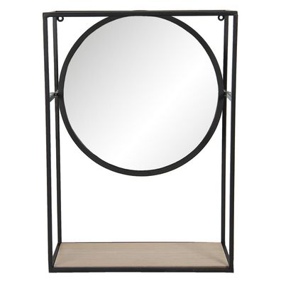 Clayre & Eef Spiegel 36x50 cm Schwarz Eisen (Gr. 36x15x50 cm)