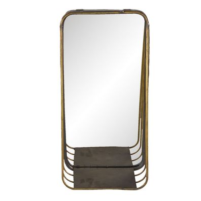 Clayre & Eef Spiegel 19x39 cm Kupferfarbig Metall (Gr. 19x11x39 cm)