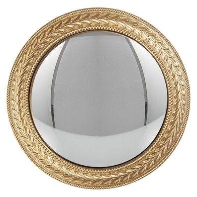 Clayre & Eef Blasenspiegel Ø 13x2 cm Goldfarbig Kunststoff (Gr. Ø 13x2 cm)