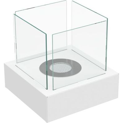 KRATKI Bioethanolkamin Tischkamin Dekorativ Tango 3 weiss Kamin Ofen