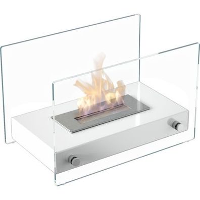 KRATKI Bio-Ethanolkamin Kamin Dekorativ Tischkamin Hotel mini weiss