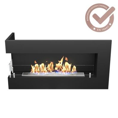 Hitze eingebauter Bio-Kamin SOUL L links Bioethanol Kamin Kaminofen Wärmequelle