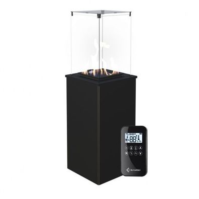 KRATKI Gaskamin PATIO MINI Stahl-Schwarz Ferngesteuert Gasheizgerät 4-8,2 kW