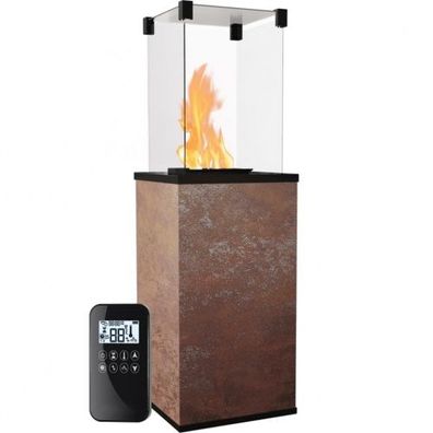 KRATKI Gaskamin PATIO Mini Quarzstein Oxide Moro Gasheizgerät 4-8,2 kW