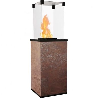 KRATKI Gaskamin PATIO Mini Quarzstein Oxide Moro Gasheizgerät 4-8,2 kW