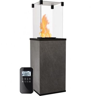KRATKI Gaskamin PATIO Mini Quarzstein Seta Liquorice Gasheizgerät 4-8,2 kW