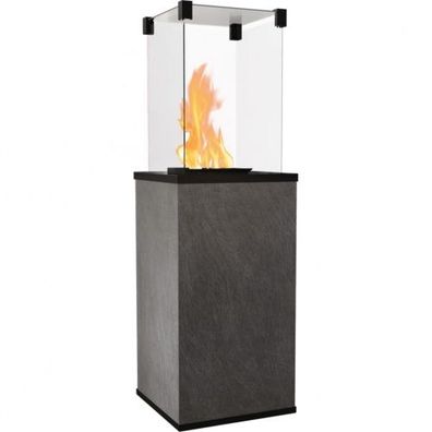 KRATKI Gaskamin PATIO Mini Quarzstein Seta Liquorice Gasheizgerät 4-8,2 kW