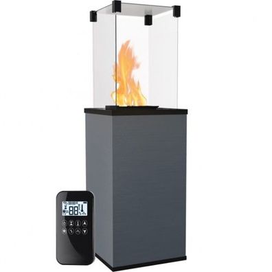 KRATKI Gaskamin PATIO Quarzstein Filo Mercurio Gasheizgerät 4-8,2 kW