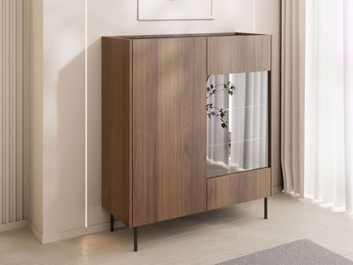 Standvitrine Tewos W97 mit Metallfüße Vitrine Wohnzimmer Kollektion M24