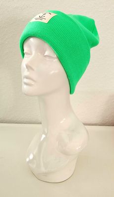 Unisex Wintermütze Strickmütze Beanie Küsten-Style und Anker Viskose Neon Grün