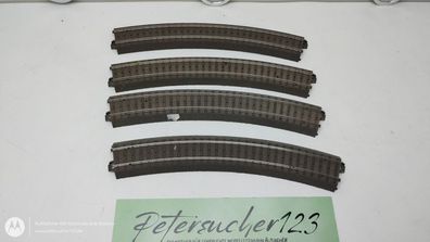 Märklin H0 4 x gebogenes C-Gleis 24230 R2 geschraubt Anlagenrückbau