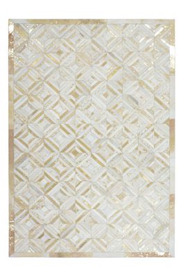 Teppich SchoenesWohnen24 Spark 410 Elfenbein / Gold