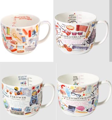 1 Kaffeebecher Nähen, Fernweh, Musikliebhaber, Naturwissenschaft Tasse Hobby, 700 ml