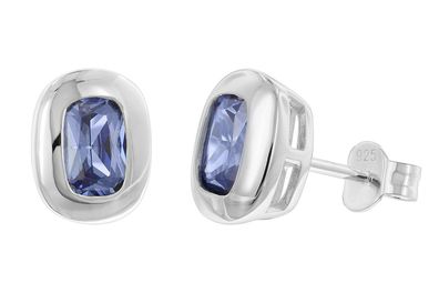 Acalee Schmuck konia Tansanitblau AC8946-06 Damen-Ohrringe 925 Silber Ohrstecker Zir