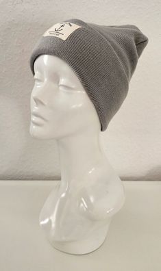 Unisex Wintermütze Strickmütze Beanie Küsten-Style und Anker Viskose Grau