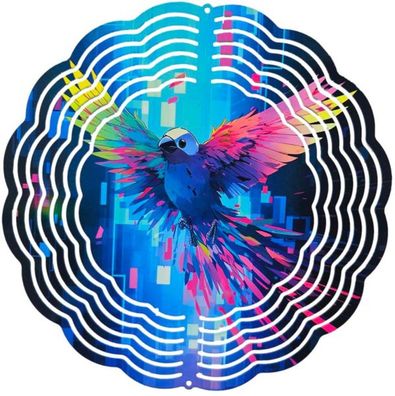 Edelstahl 3D Windspiel Windspinner 20cm Vogel WI183