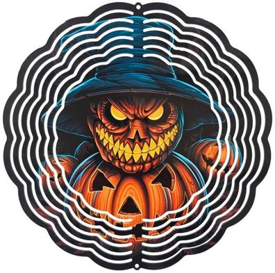 Edelstahl 3D Windspiel Windspinner 20cm Halloween WI173