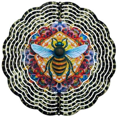 Edelstahl 3D Windspiel Windspinner 20cm Biene WI21