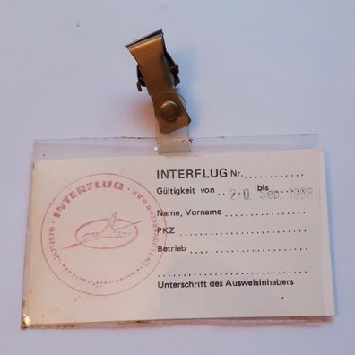 DDR Interflug Ausweis