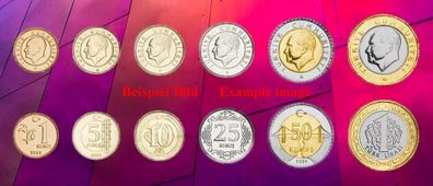 Türkei / Turkey KMS. 2009-2022 Unc 6 Münzen 6295#