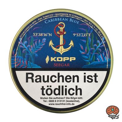 Kopp SEEGAR Pfeifentabak 50g Dose Caribbean Blue