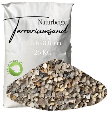 Terrariumkies naturbeige 5,6-8,0 mm - grober, grabfähiger Quarzsand für Reptilien - 2
