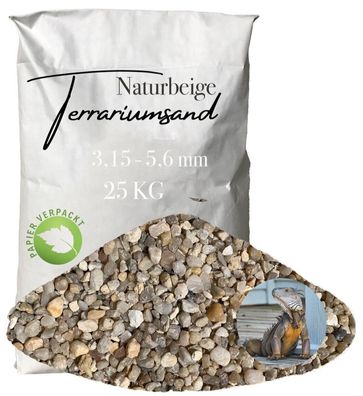 Terrariensand & Terrarienkies naturbeige 3,15-5,6 mm - strukturierter Bodengrund für