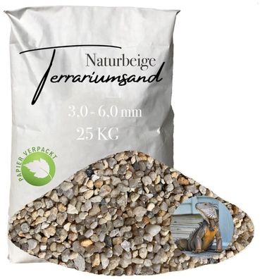 Terrariensand & Terrarienkies naturbeige 3,0-6,0 mm - vielseitiger Bodengrund für Rep