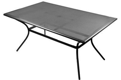 Streckmetall Gartentisch 150 x 90 cm Metalltisch Esstisch anthrazit