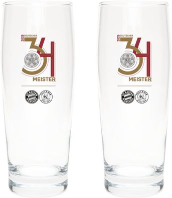 FC Bayern München Halbeglas Deutscher Meister 2er-Set 2025 53944