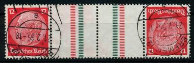 D-REICH Zusammendruck Nr KZ23.1 gestempelt 4ER STR X7A184E