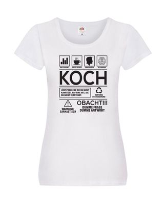 Achtung Probleme Koch | Chefkoch | Chefkoch Damen Shirt Weiß
