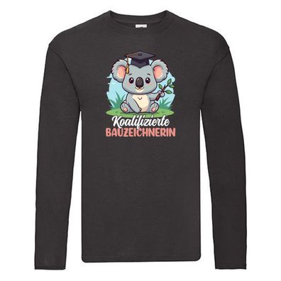 Koalifizierte Bauzeichnerin | Zeichnerin Long Sleeve Schwarz