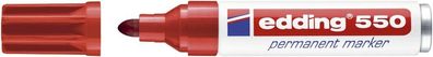 10x Edding 550-002 Permanentmarker nachfüllbar 3 - 4 mm rot