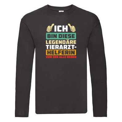 Die Legendäre Tierarzthelferin | Tierarzt Long Sleeve Schwarz