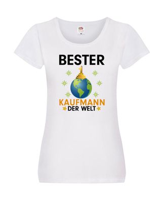 Welt Bester Kaufmann Kaufmänner Damen Shirt Weiß