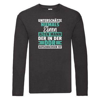 DDR Männer | Ostdeutschland | Opa | Ossi | Vatertag v8 Long Sleeve Schwarz