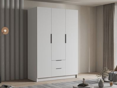 Kleiderschrank Calwi I 150 Garderobenschrank mit Kleiderstange Drehtürenschrank