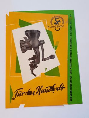 DDR Prospektblatt Klingenthal Sachsen