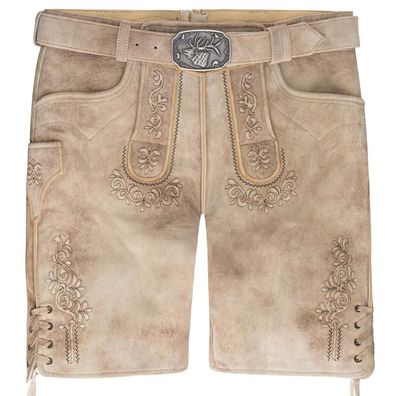 Lederhose Gote birke/ St dunkelbraun WB antik wild/Keder