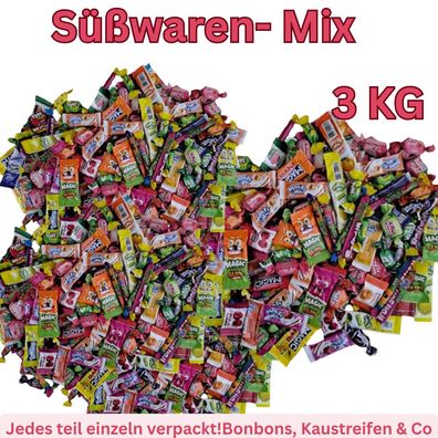 Süßigkeiten Mix Paket 3 KG - mit tollen Süßwaren, Leckereien und mehr