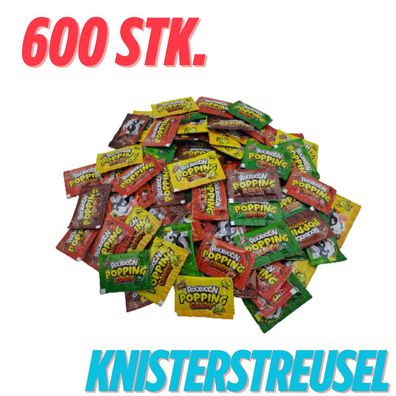 600 Beutel Knisterstreusel Knallzucker Popping Candy Top Giveaway, Wurfmaterial