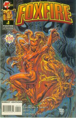 Foxfire # 1 (of 4) (Kevin West, Glen Fabry cover) (Malibu Comics USA,1996)