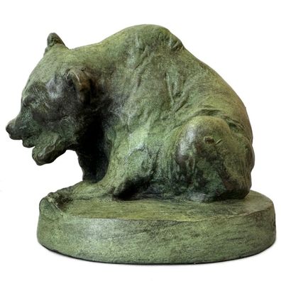 Bronzeskulptur Bär nach Georg August Gaul Replik Kopie Antik-Stil